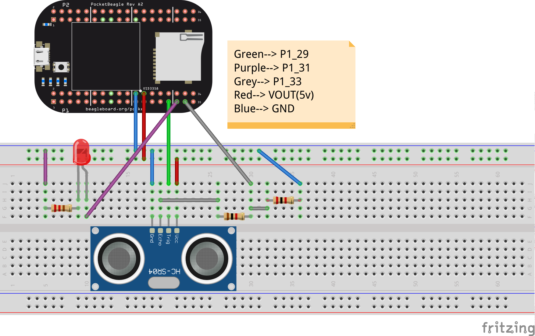 HCSR04 Distance Sensor example